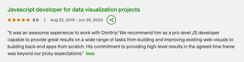 Review of JavaScript Data Visualisation position, positive