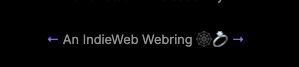 A screenshot how web ring interface looks like for a visual reference